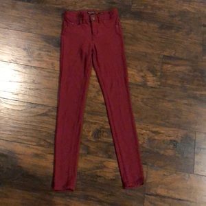 Maroon Midrise Jeggings